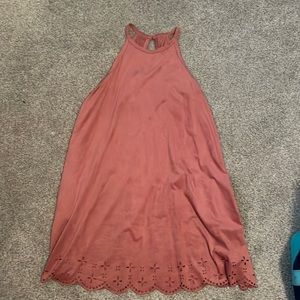 Gorgeous pink suede dress